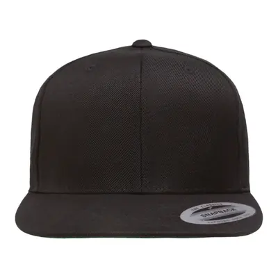 Black YP Classics 6089M snapback cap, front angle